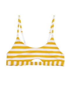 Beach Bunny Honey White Stripe Elsie Bralette Top Swimwear Separate -Trend Swimwear beach bunny apparel accessories clothing swimwear beach bunny honey white stripe elsie bralette top swimwear separate 12470940631138