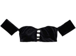 Beach Bunny Renegade Black Velvet Off Shoulder Top & Sydney Tango Thong Bottom Bikini Swimwear -Trend Swimwear beach bunny apparel accessories clothing swimwear beach bunny renegade black velvet off shoulder top sydney tango thong bottom bikini swimwear 28024329437282