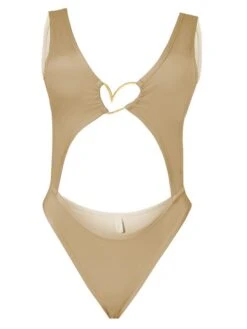 Liliana Montoya Trikini Azalea Shiny Gold One Piece Bikini -Trend Swimwear montoya apparel accessories clothing one pieces jumpsuits rompers liliana montoya trikini azalea shiny gold one piece bikini 12056223252578