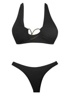 Trend Swimwear -Trend Swimwear montoya apparel accessories clothing swimwear liliana montoya bikini top heart black shiny top bottom bikini swimwear set 28014534262882