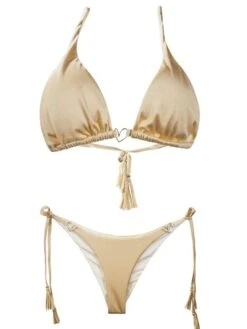 Liliana Montoya Gold Bikini Marinera Shiny Bottom Bikini Swimwear Separate -Trend Swimwear montoya apparel accessories clothing swimwear liliana montoya gold bikini marinera shiny bottom bikini swimwear separate 12047922561122