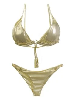 Liliana Montoya Light Gold Bikini Marinera Top Double Straps Bikini Swimwear Separate -Trend Swimwear montoya apparel accessories clothing swimwear liliana montoya goldy light bikini marinera top double straps bikini swimwear separate 12049092051042