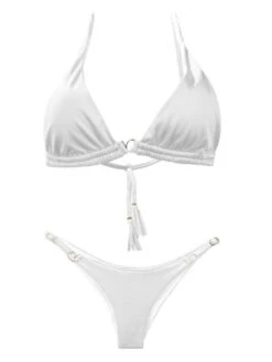 Trend Swimwear -Trend Swimwear montoya apparel accessories clothing swimwear liliana montoya shiny white bikini marinera top double straps bottom bikini swimwear set 12052463550562