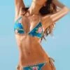 Liliana Montoya Swim B059BL Dana Blue Floral Embroidered Triangle Top & Tie Side Swimwear Set -Trend Swimwear montoya apparel accessories clothing swimwear liliana montoya swim b059bl dana blue floral embroidered triangle top tie side swimwear set 29340455600226