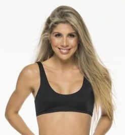 Liliana Montoya Black Bikini Shiny Top Bikini Swimwear Separate