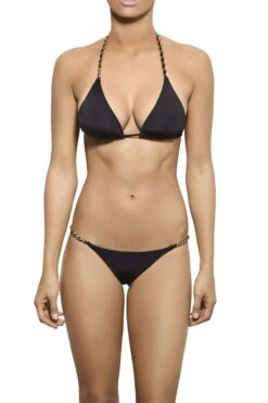 Notorious Swimwear Venturesome Black Triangle Top & Cheeky Bottom W/ Rose Gold Chain Straps Bikini Set -Trend Swimwear notorious swimwear apparel accessories clothing swimwear notorious swimwear venturesome black triangle top cheeky bottom w rose gold chain straps bikini set 28053955051618