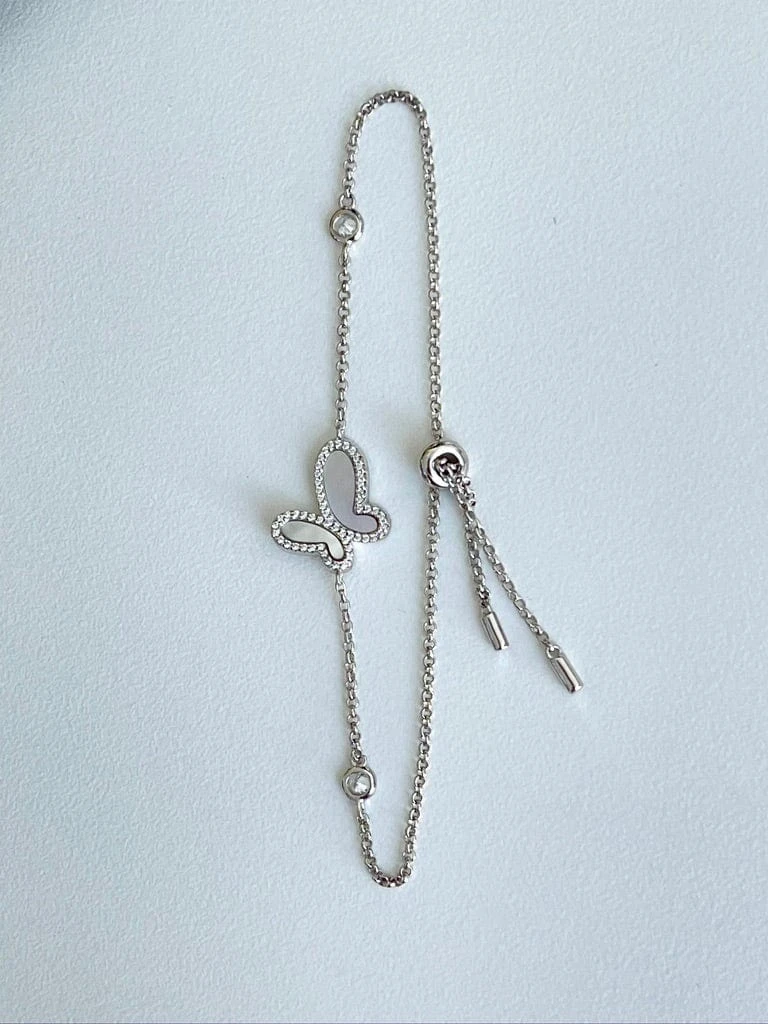 Silver Butterfly Bracelet 7 Silver Butterfly Bracelet - Image 5