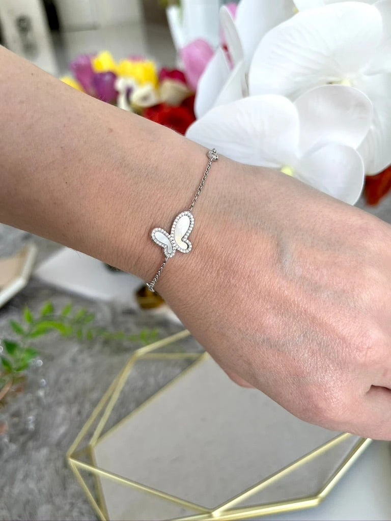 Silver Butterfly Bracelet 9 Silver Butterfly Bracelet - Image 7