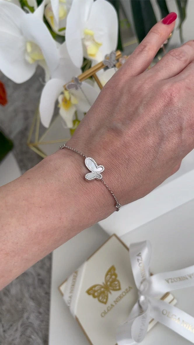 Silver Butterfly Bracelet 10 Silver Butterfly Bracelet - Image 8