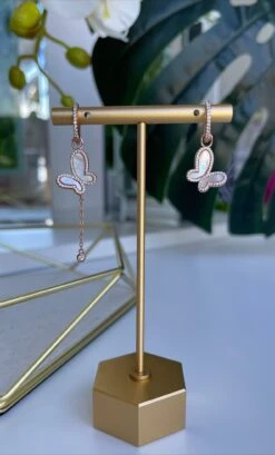 Rose Gold Butterfly Earrings -Trend Swimwear olganikoza earrings rose gold butterfly earrings 28783952298082