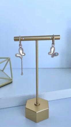 Rose Gold Butterfly Earrings -Trend Swimwear olganikoza earrings rose gold butterfly earrings 28783952396386