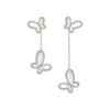 Silver Long Butterfly Earrings -Trend Swimwear olganikoza earrings silver silver long butterfly earrings 28783940403298