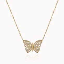 Silver Papillon Necklace -Trend Swimwear olganikoza necklace gold silver papillon necklace 28783938797666