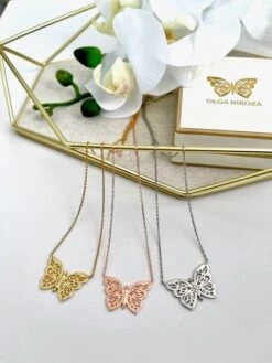 Rose-Gold Papillon Necklace -Trend Swimwear olganikoza necklace rose gold papillon necklace 28783928311906
