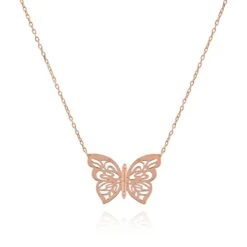 Silver Papillon Necklace -Trend Swimwear olganikoza necklace rose gold silver papillon necklace 28783938764898