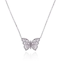 Silver Papillon Necklace