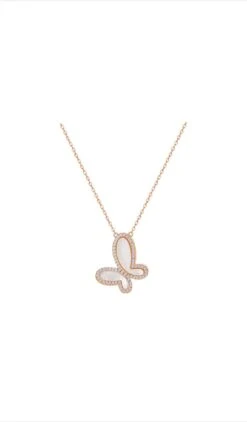 Silver Butterfly Necklace -Trend Swimwear olganikoza necklaces rose gold silver butterfly necklace 28783939125346